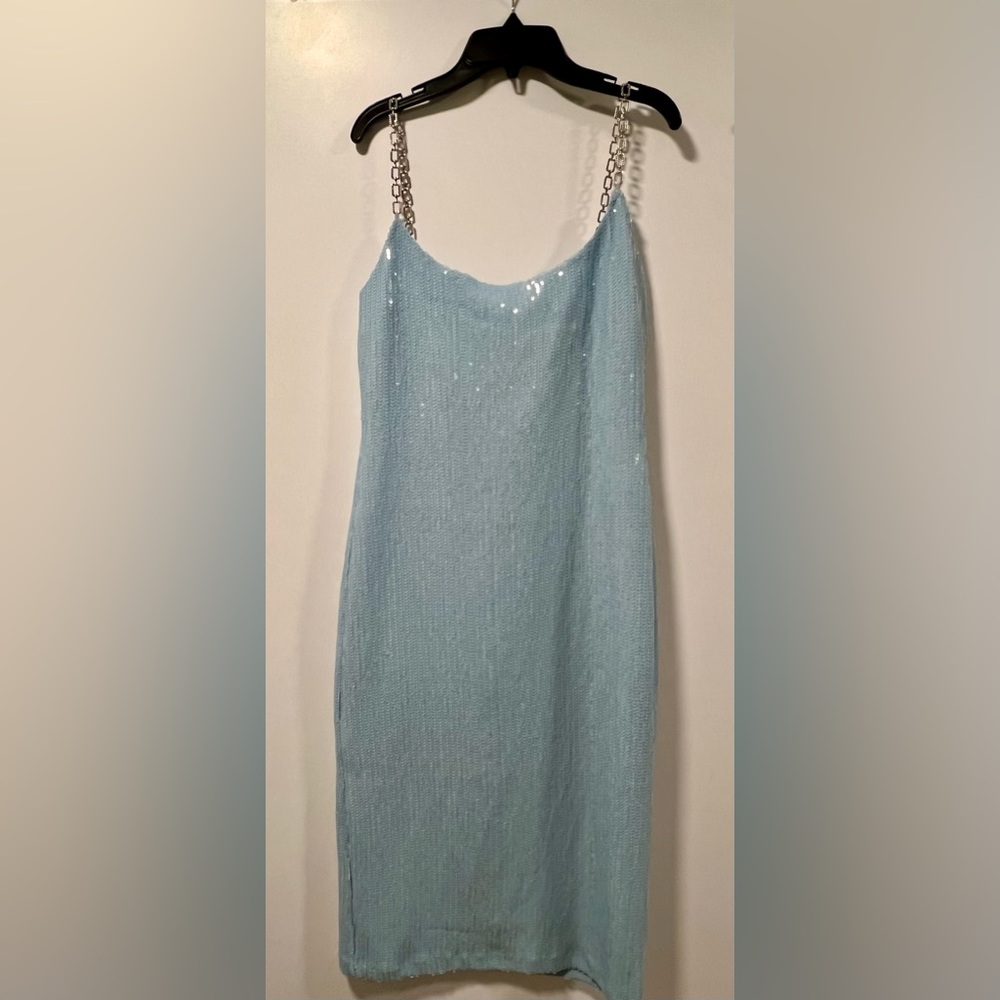 Amanda Uprichard Talena Midi Dress Ice Blue